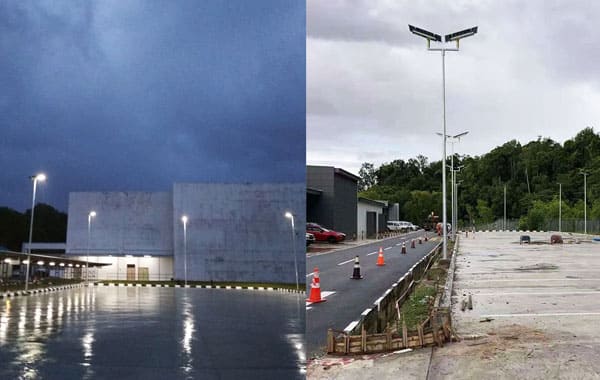 Lampu jalan suria dan lampu banjir suria di Brunei