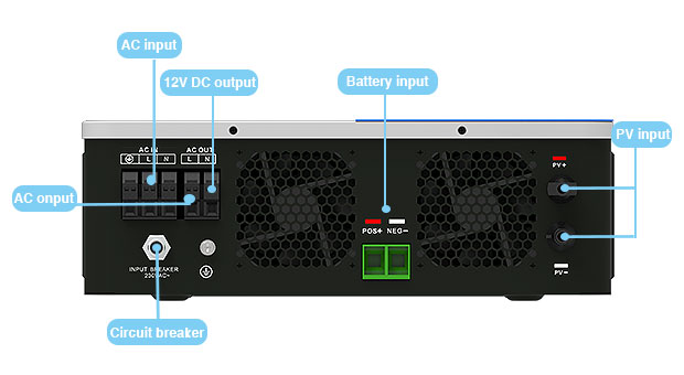 MPPT hibrid Solar Inverter PRO 3.6KW-6.2KW kelebihan