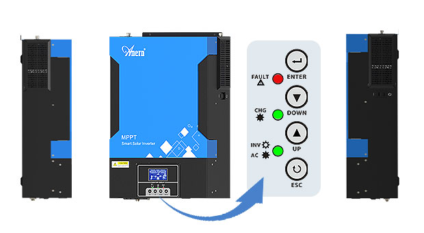 Kelebihan penyongsang Solar hibrid LCD boleh tanggal 3.6KW-6.2KW