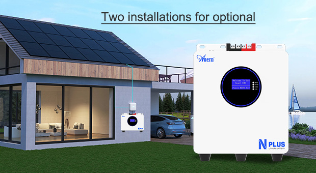 Siri AN-LPB-Nplus dipasang di dinding litium bateri (25.6V20 0AH/51.2V100AH) kelebihan