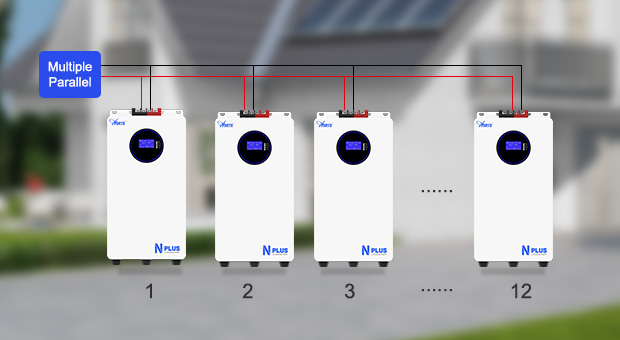 Siri AN-LPB-Nplus dipasang di dinding litium bateri (51.2V200AH) kelebihan